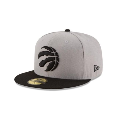 Grey Toronto Raptors Hat - New Era NBA 2Tone 59FIFTY Fitted Caps USA0894615